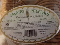 Cantidad de azúcar en Galetes integrals