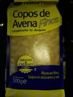 Sokerin määrä sisällä Copis de avena