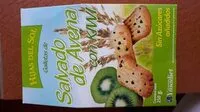 Sokerin määrä sisällä Galletas de salvado de avena con kiwi