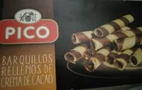 Cantidad de azúcar en Barquillos rellenos de crema cacao