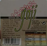 含糖量 Bayas de Goji tarrina 200 g