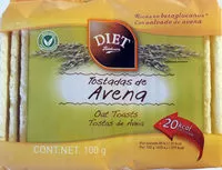 Sokerin määrä sisällä Tostadas de avena