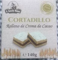 İçindeki şeker miktarı Cortadillo relleno de crema de cacao