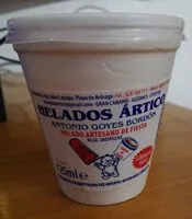 Azúcar y nutrientes en Helados artico