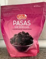 Cantidad de azúcar en Pasas sin semillas