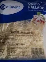 Sokerin määrä sisällä Mozzarella rallada