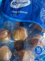 Sokerin määrä sisällä magdalenas