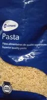 Sokerin määrä sisällä Pasta estrellas