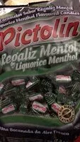 入っている砂糖の量 Caramelos regaliz mentol