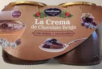 入っている砂糖の量 Crema de chocolate belga con moras y arándanos