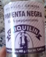 Amount of sugar in Pimienta negra