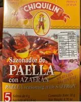 Amount of sugar in Sazandor de Paella
