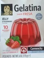 Cantidad de azúcar en Gelatina sabor Fresa