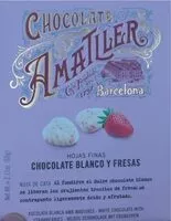 चीनी की मात्रा Hojas finas de chocolate blanco y fresas