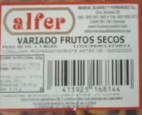 Cantidad de azúcar en Frutos secos