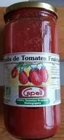 Amount of sugar in Coulis de tomates fraîches