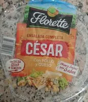 चीनी की मात्रा Ensalada completa césar con pollo y queso