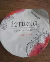 Cantidad de azúcar en Iztueta jogurt krematsua - marrubia