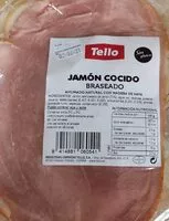 Amount of sugar in Jamon cocido