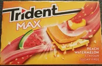 Suhkru kogus sees Trident Max - Peach Watermelon