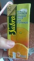 Cantidad de azúcar en Zumo de naranja sabrosol