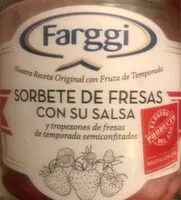Jumlah gula yang masuk Sorbere de fresas con su salsa