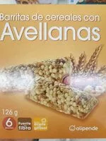 Cantidad de azúcar en Barritas de cereales con avellanas