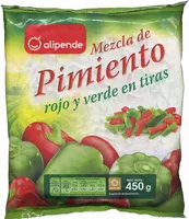 İçindeki şeker miktarı Mezcla de pimiento rojo y verde en tiras