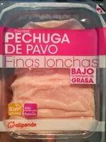 Amount of sugar in Pechuga de pavo lonchas finas