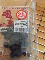 Jumlah gula yang masuk Raisin noir sans pépins