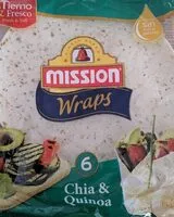 Amount of sugar in Wraps chia & quinoa