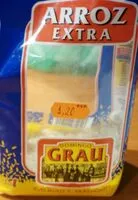 Cantidad de azúcar en Arroz extra