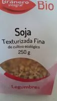 Jumlah gula yang masuk Bio soja texturizada fina de cultivo ecológico