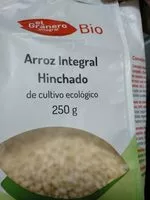 Cantidad de azúcar en Arroz integral hinchado