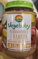Cantidad de azúcar en Plátano, pera y granada