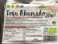 Sugar and nutrients in Soria natural