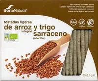 Jumlah gula yang masuk Tostadas ligeras de arroz integral y trigo sarraceno