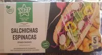 Cantidad de azúcar en Salchichas de espinaca