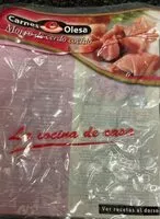 Cantidad de azúcar en Morro de cerdo cocido