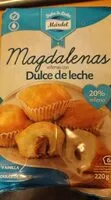 İçindeki şeker miktarı Magdalenas rellenas con dulce de leche