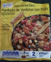 Jumlah gula yang masuk Parrillada de verduras con pollo