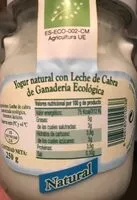 Suhkru kogus sees Yogur natural con leche de cabra