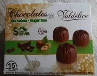 Cantidad de azúcar en Chocolates Valdélice sin azúcar