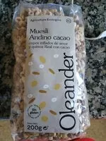 चीनी की मात्रा Muesli Andino Cacao