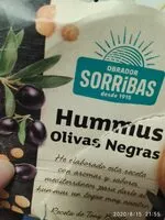 Suhkru kogus sees Hummus Olivas negras