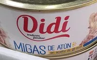 Cantidad de azúcar en Migas de atún