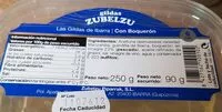 Cantidad de azúcar en Gildas zubelzu