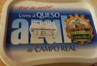 Azúcar y nutrientes en Queso de campo real