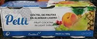 Cantidad de azúcar en Cóctel de frutas en almíbar ligero