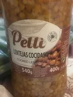 Cantidad de azúcar en Lentilles